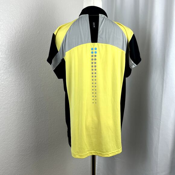 Jamie Sadock Top Womens Medium Yellow Golf Athletic 1/4 Zip Performance Stretch - Picture 6 of 13